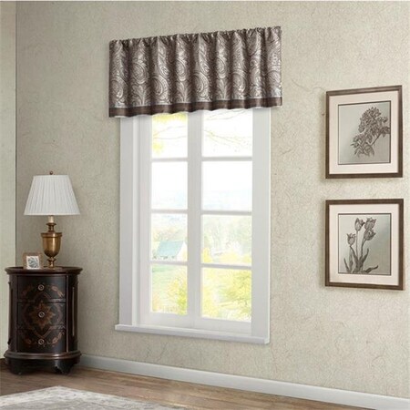 Madison Park Madison Park MP41-1456 Aubrey Jacquard Window Valance; Blue MP41-1456